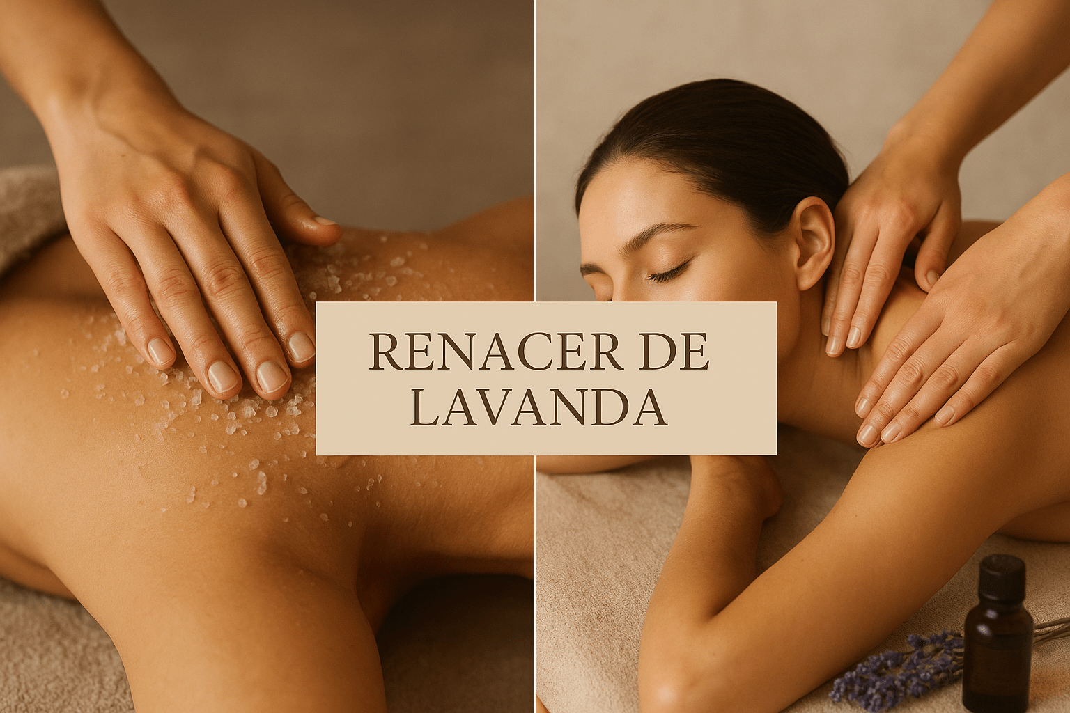 Exfoliación y Masaje Una mujer recibiendo el masaje con exfoliación